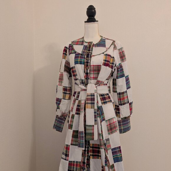 🩷 Sézane Robe Loisa Patchwork Button Up Belted Maxi Dress 🩷 - Picture 7 of 9